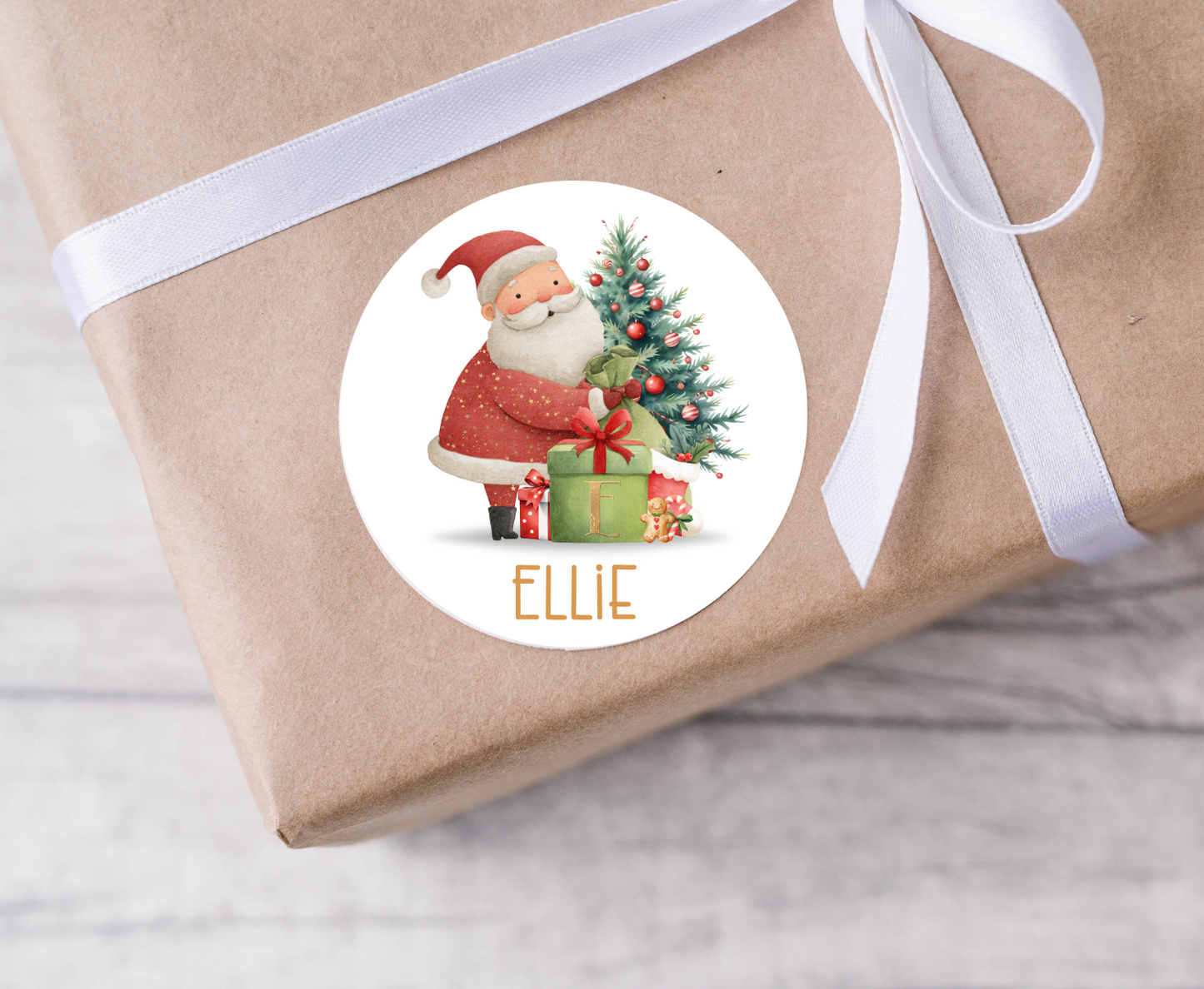 Personalised Initial Santa Christmas Present Labels