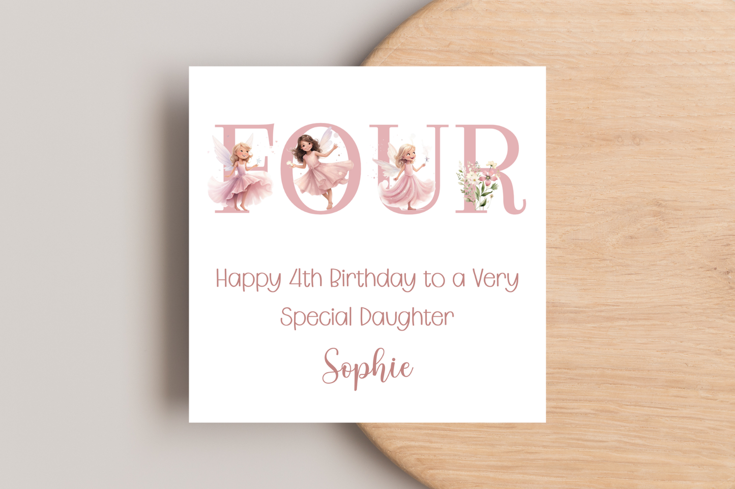 Personalised Fairy Birthday Card