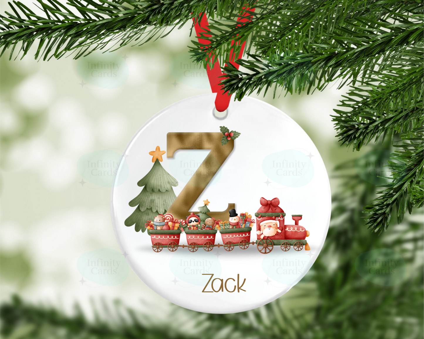 Personalised Train ChristmasTree Decoration