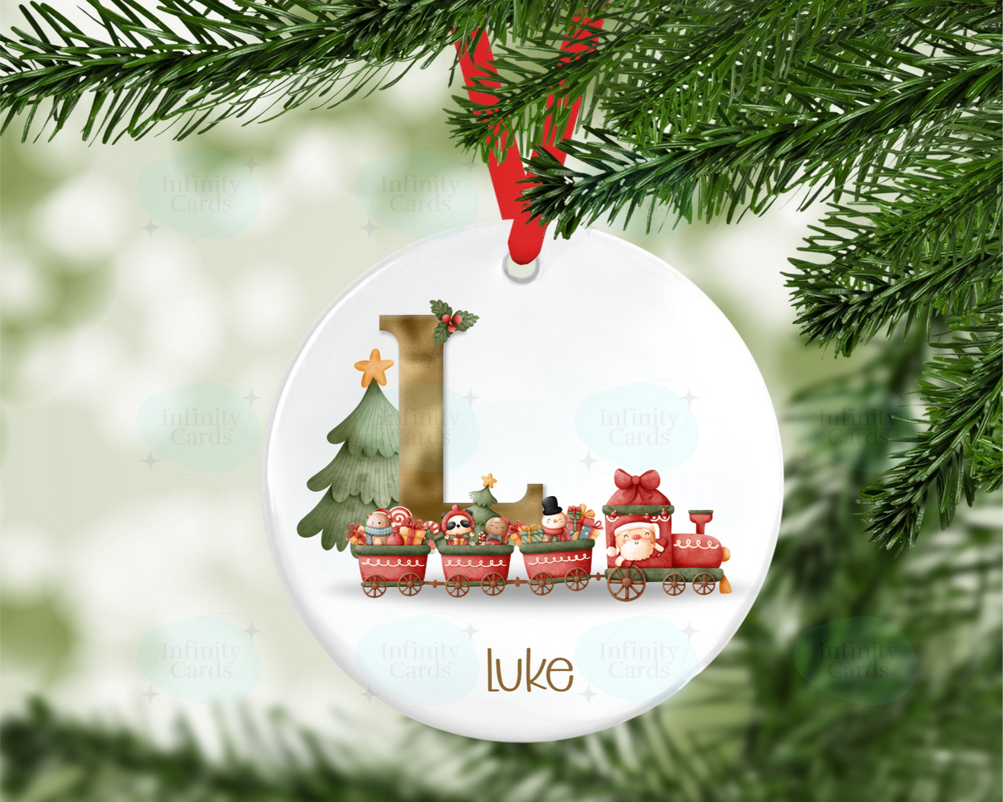 Personalised Train ChristmasTree Decoration