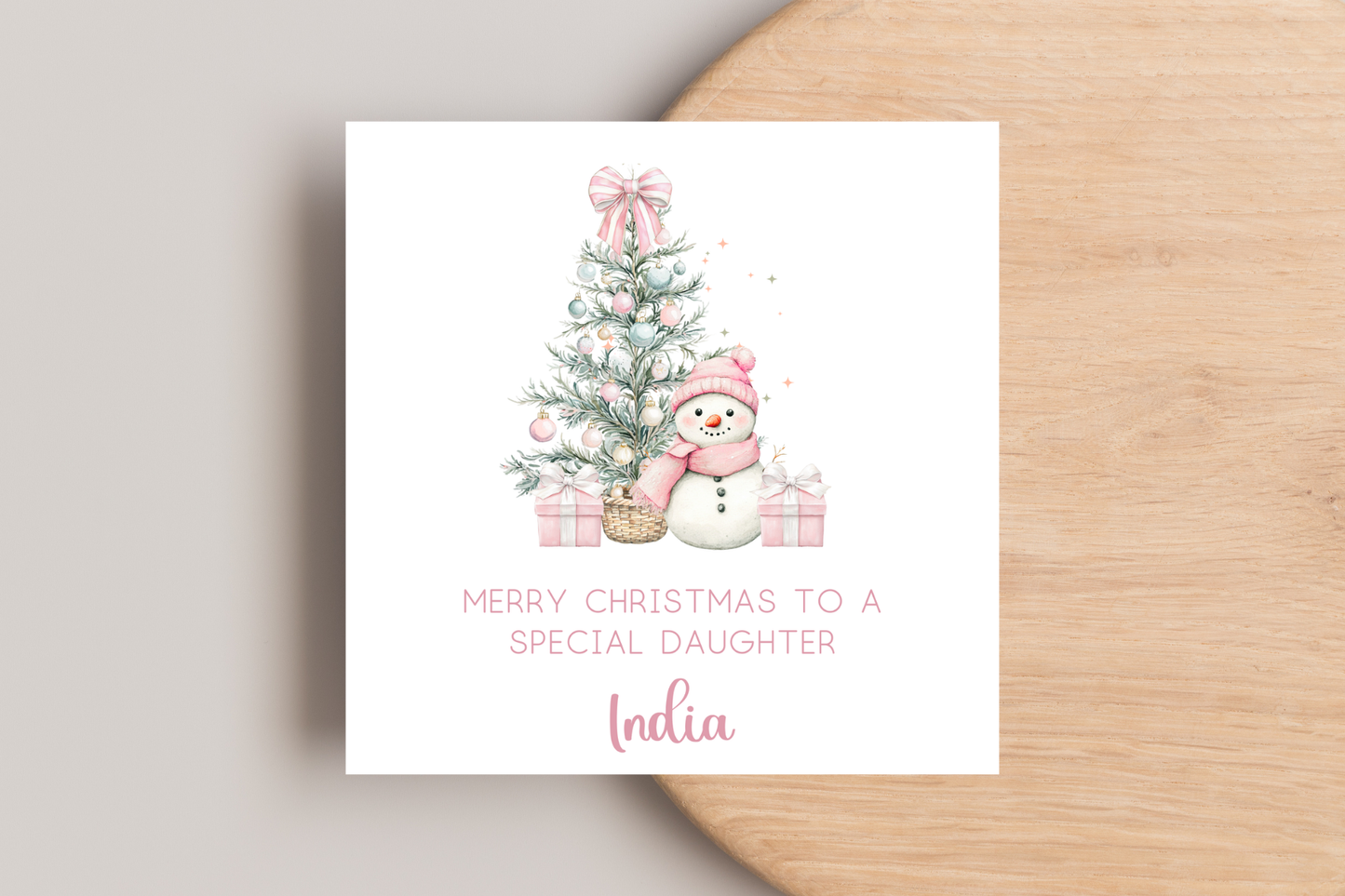 Personalised Snowman Christmas Card