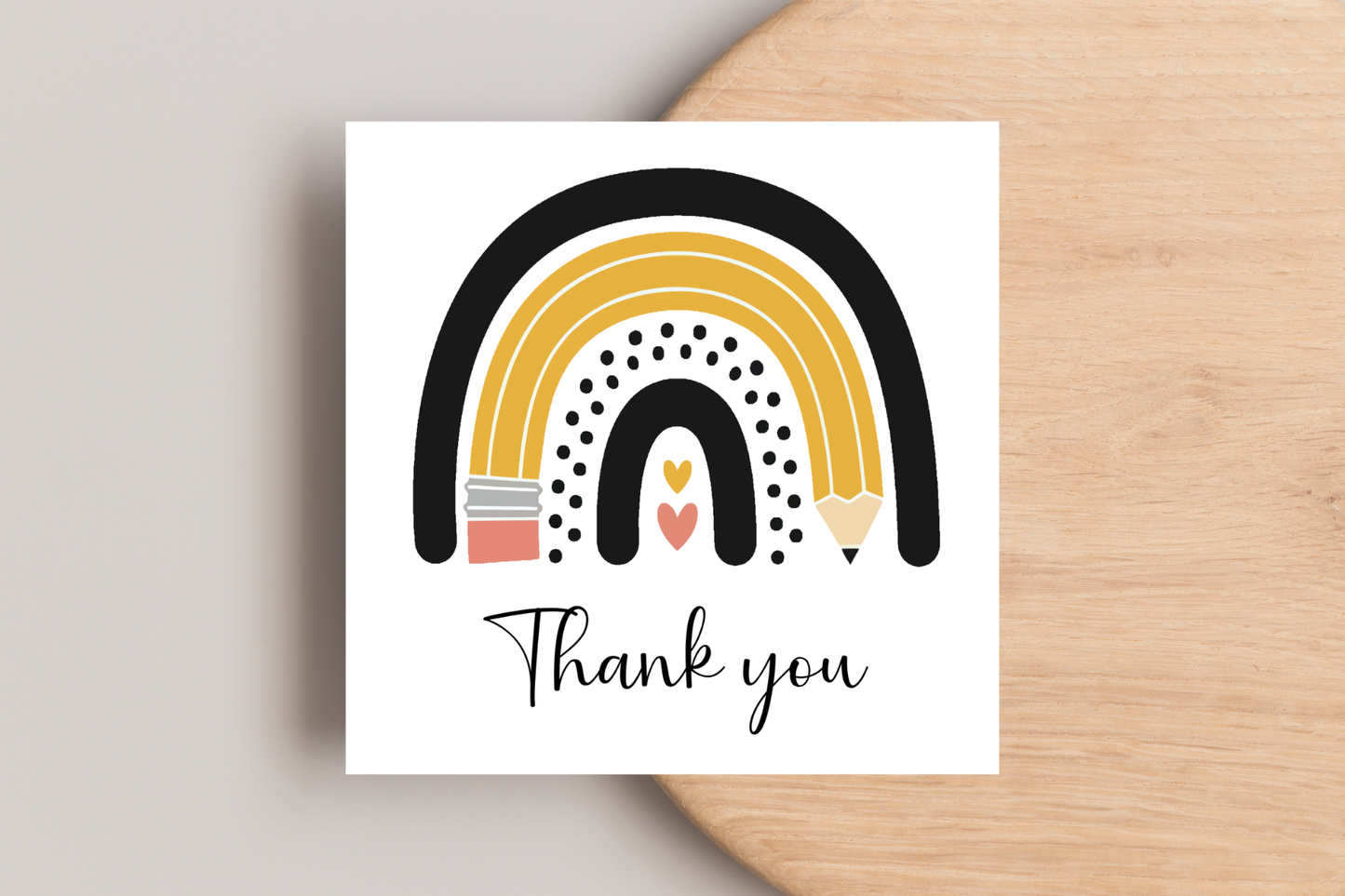 Thank You Teacher Rainbow End of Year Card