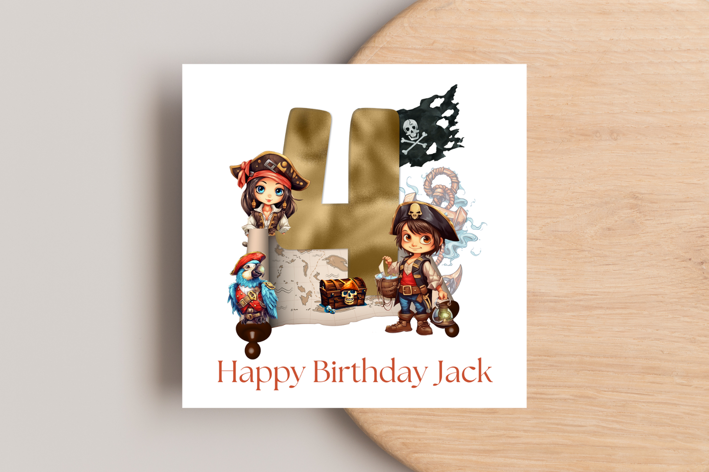 Personalised Pirate Birthday Card