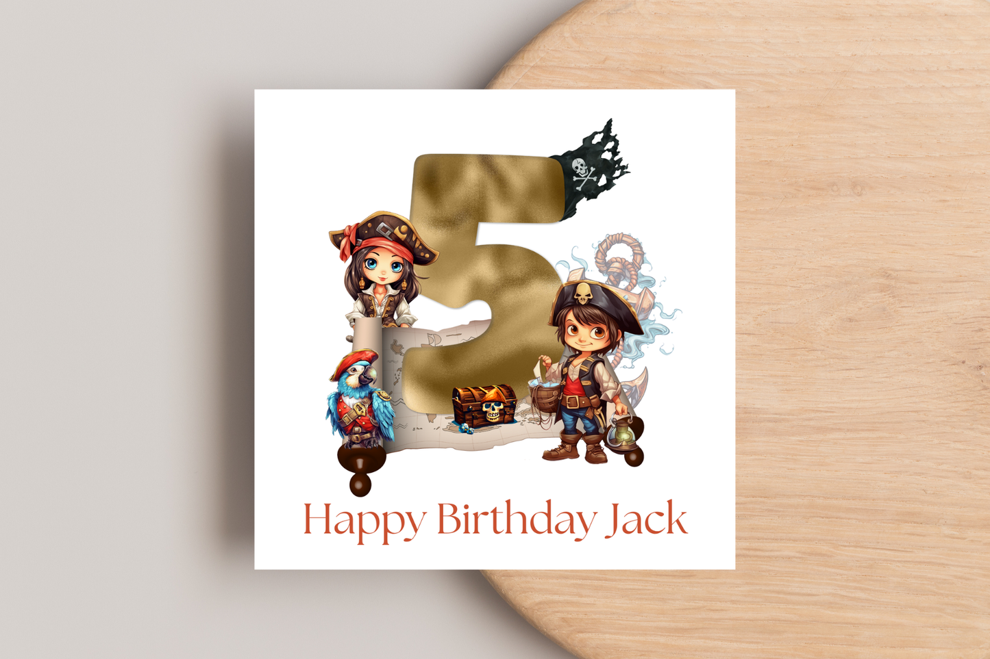 Personalised Pirate Birthday Card