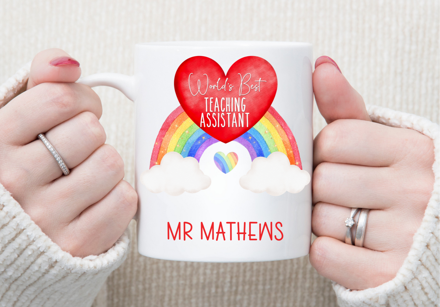 Personalised Worlds Best Teaching Assistant Mug