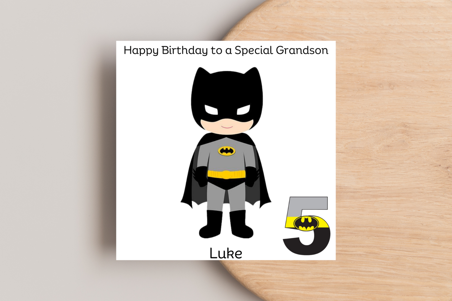 Personalised Batman Birthday Card