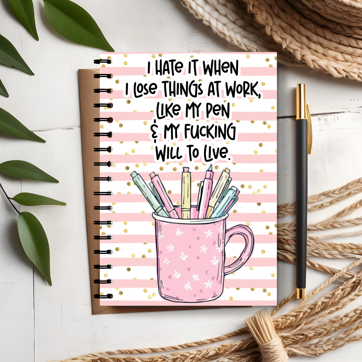 Humorous Office Worker Notebook