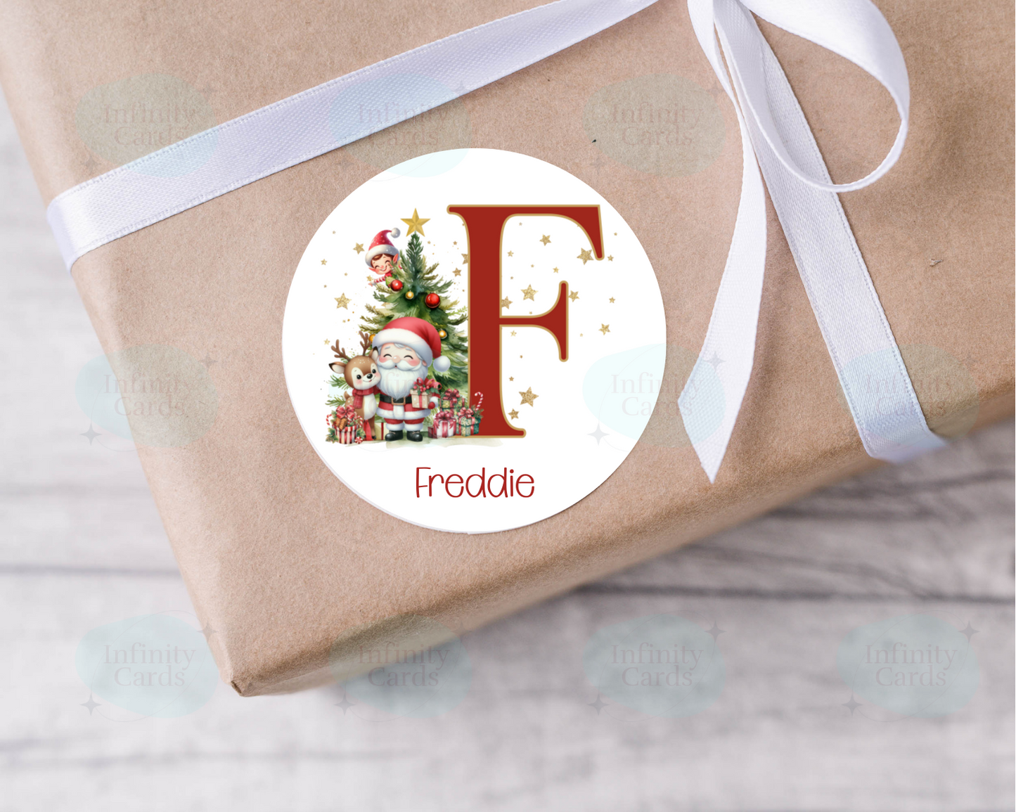 Personalised Initial Santa Christmas Present Labels