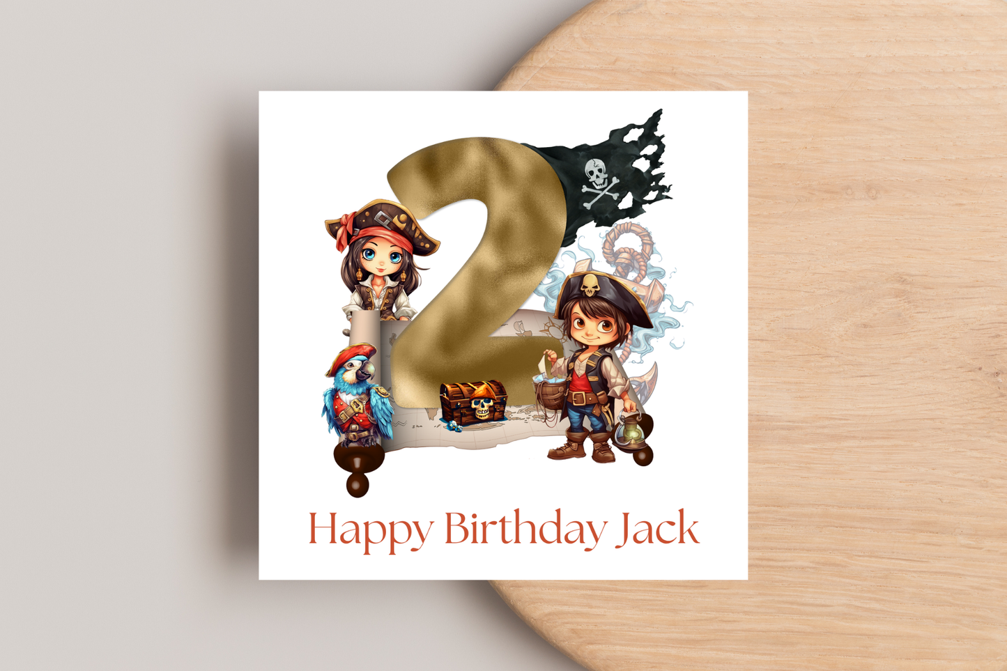 Personalised Pirate Birthday Card