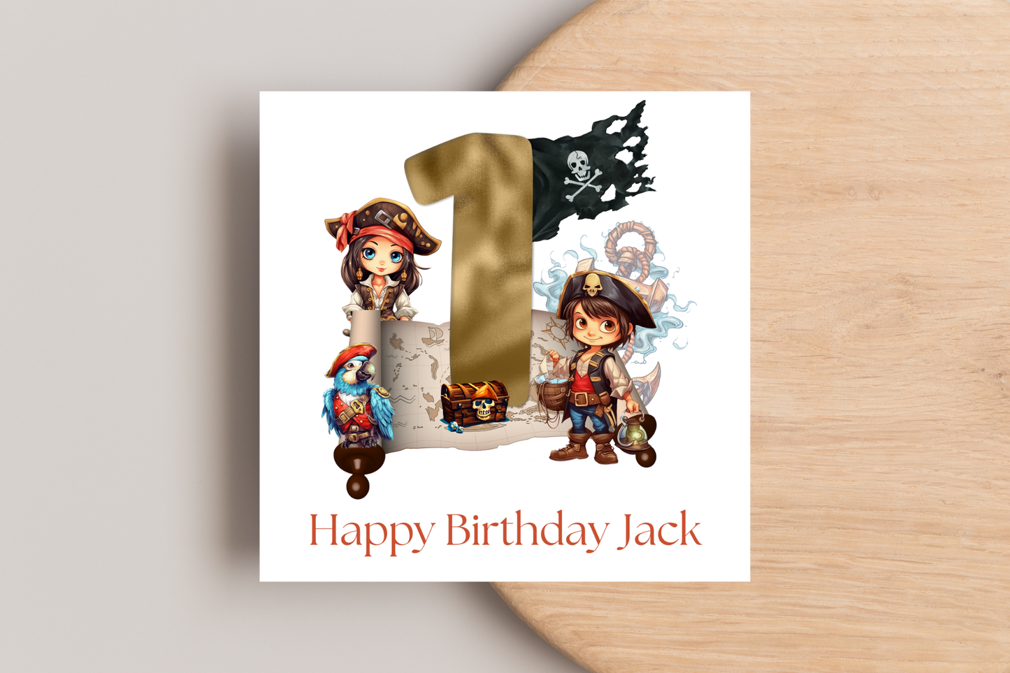 Personalised Pirate Birthday Card