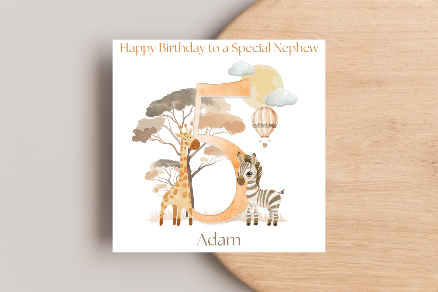 Personalised Safari Birthday Card