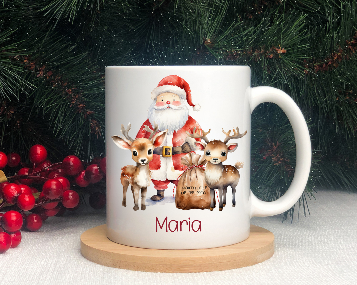 Personalised Santa Christmas Mug