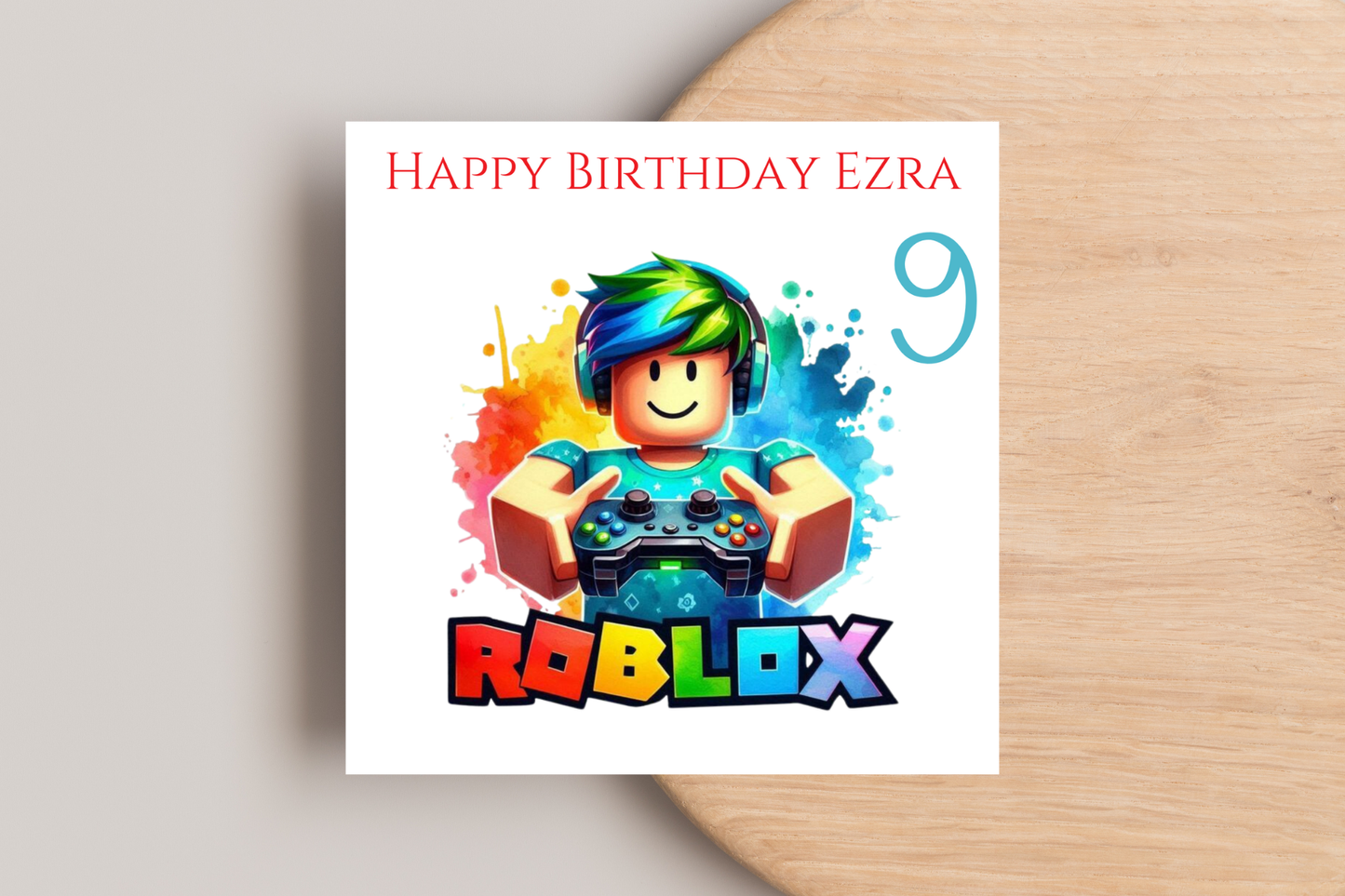 Personalised Roblox Birthday card