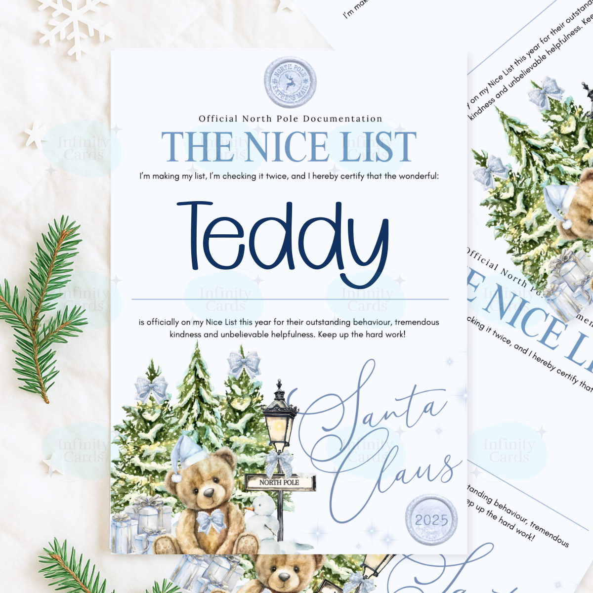 Personalised Nice List From Santa