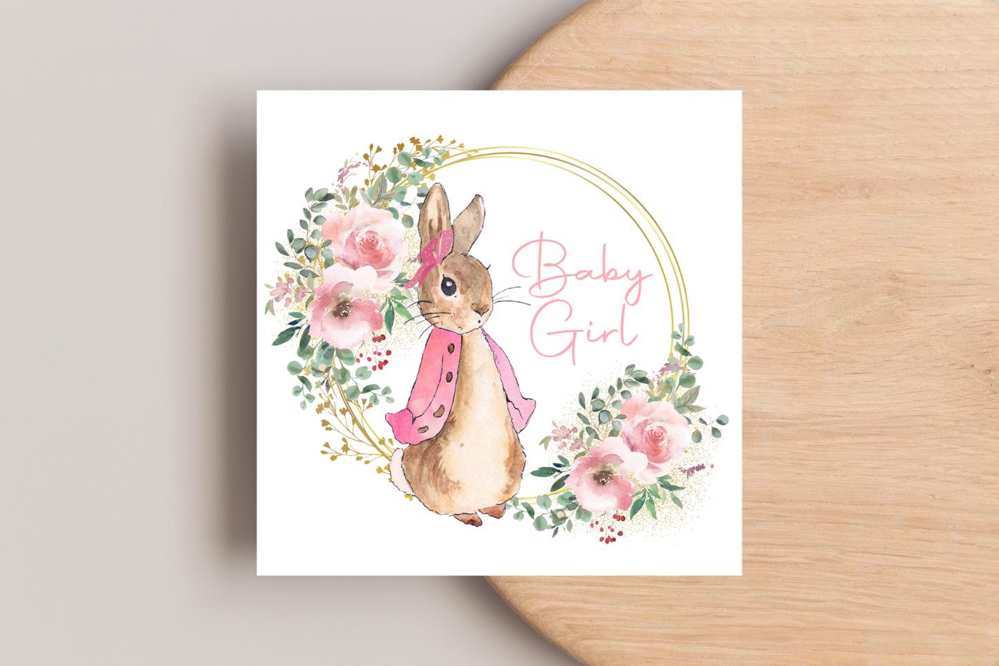 Flopsy Rabbit New Baby Card