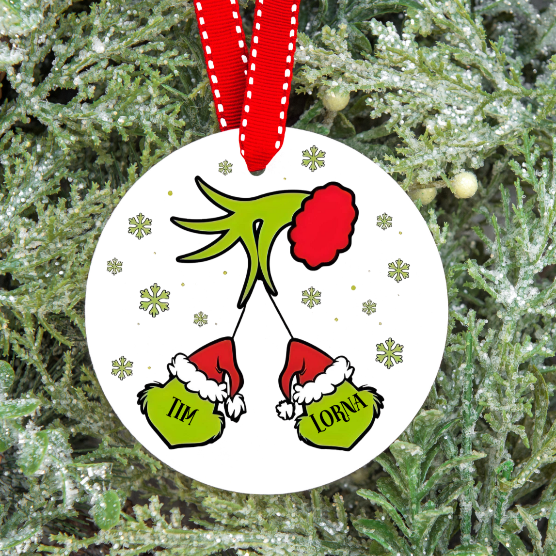 PersonalisedThe Grinch Family Christmas Tree Decoration