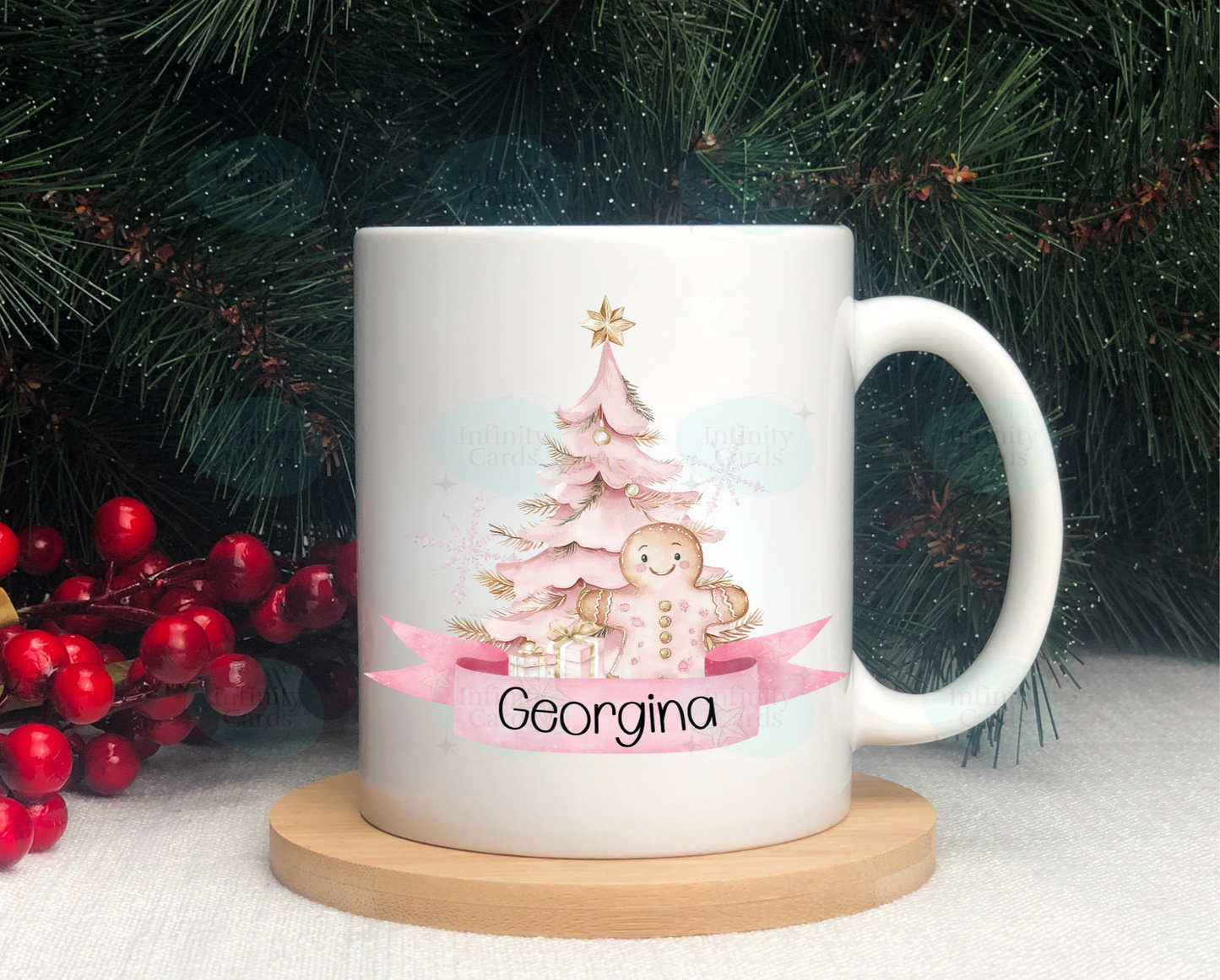 Personalised Gingerbread Man Christmas Mug
