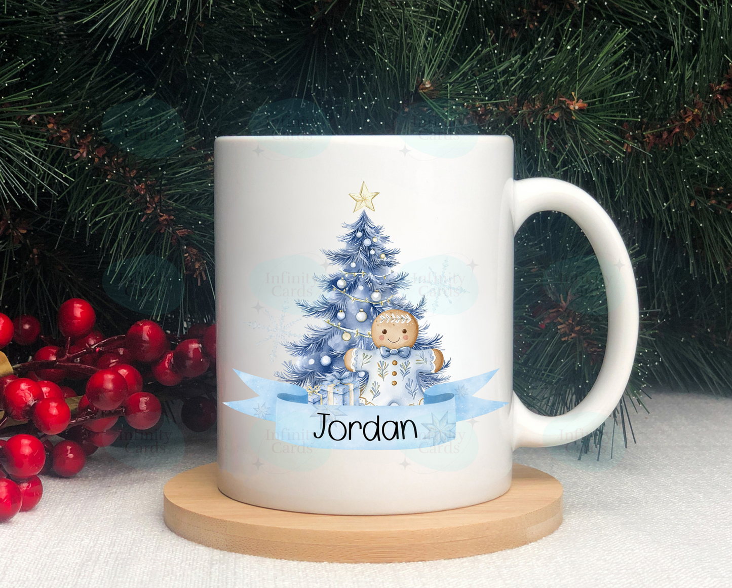 Personalised Gingerbread Man Christmas Mug
