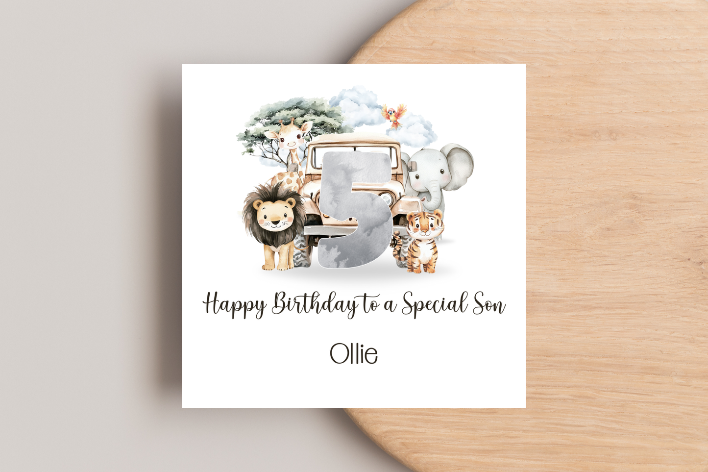 Personalised Safari Birthday Card