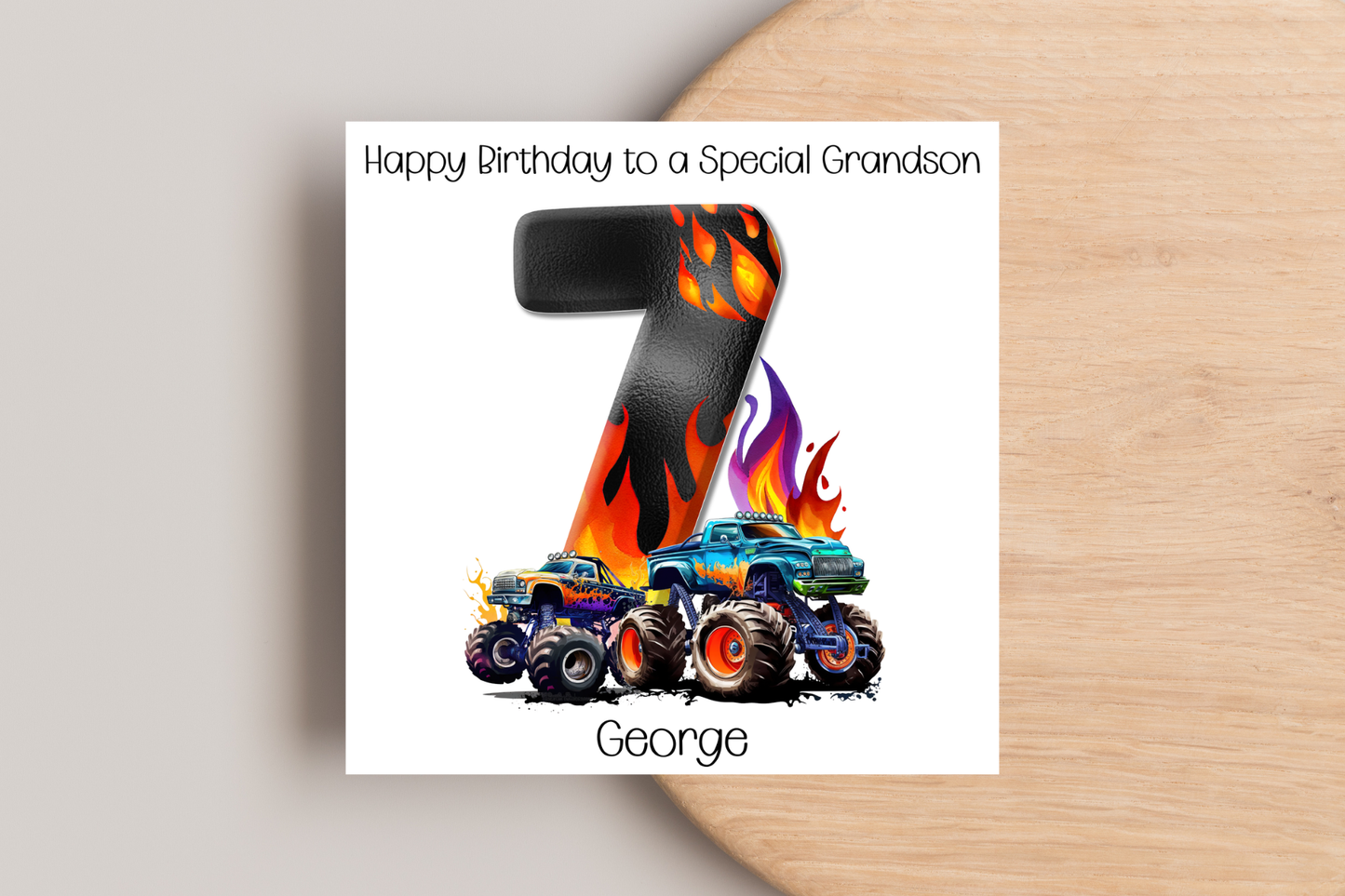 Personalised Monster Truck Birthday Card