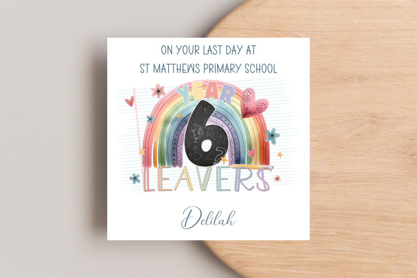 Personalised Year 6 Leavers Card