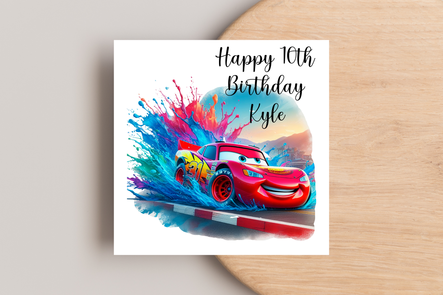Personalised Cars Birthday Card