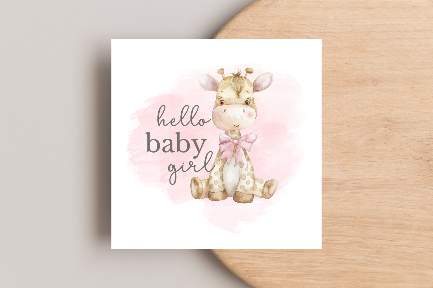 Hello Baby Girl Card