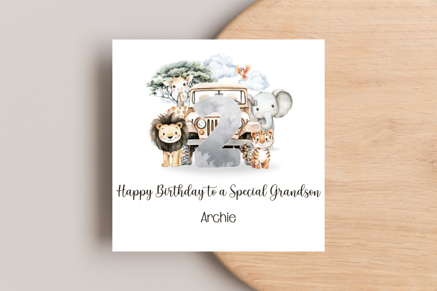 Personalised Safari Birthday Card