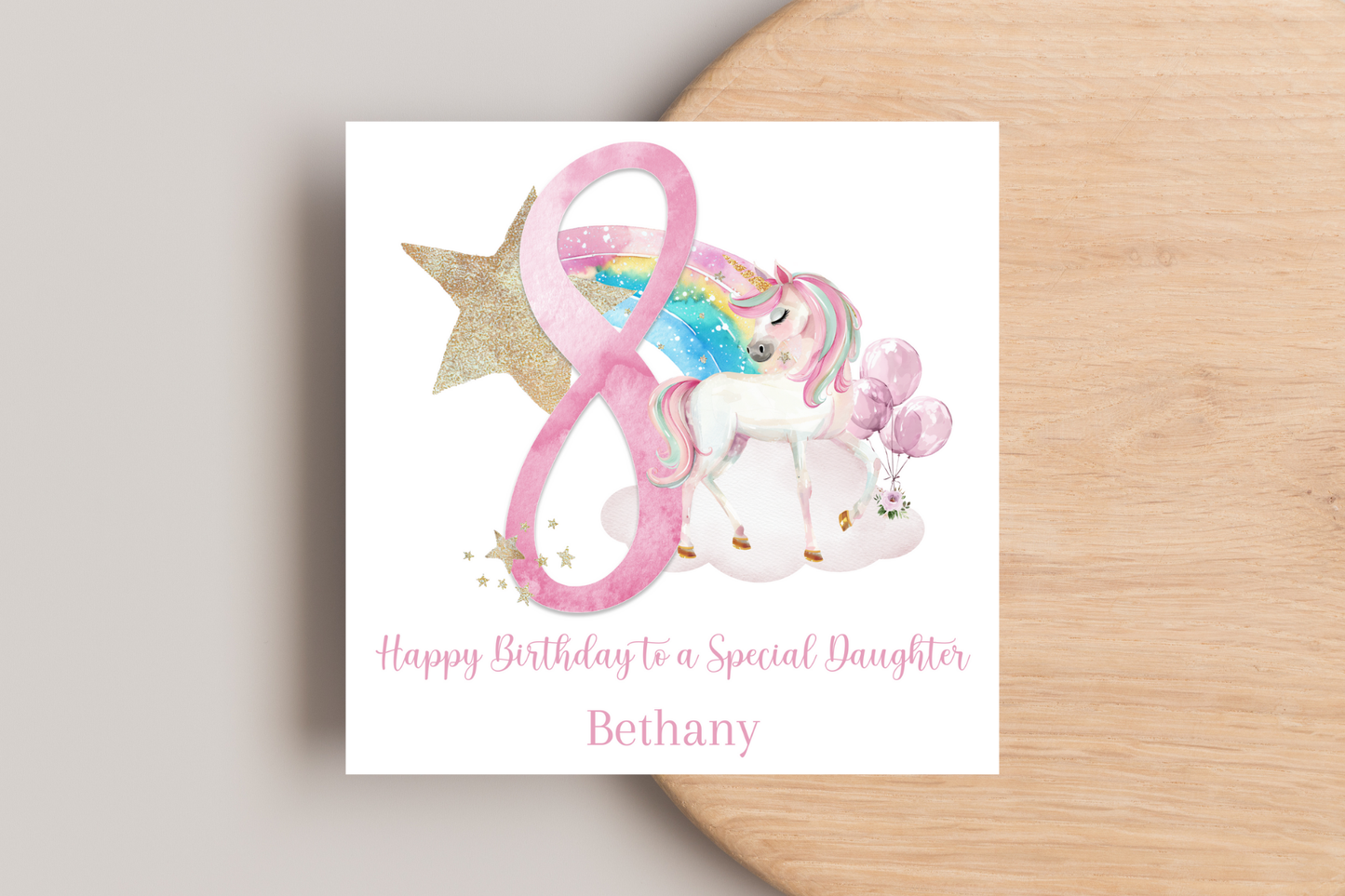 Personalised Magical Unicorn Birthday Card
