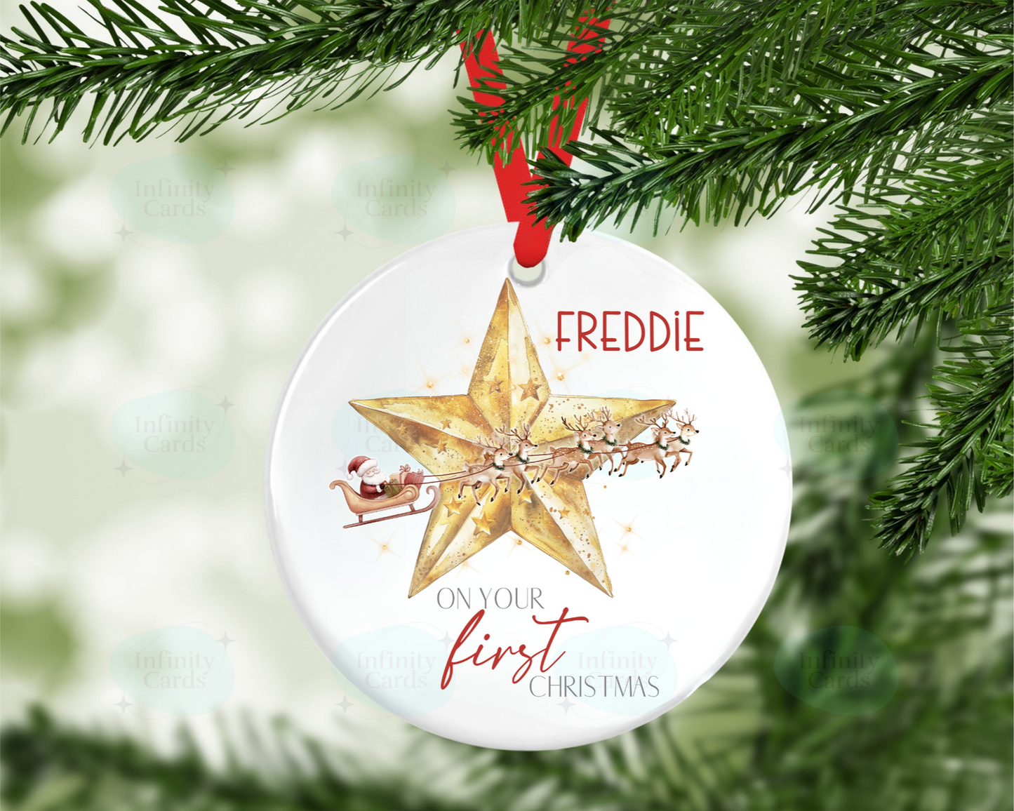Personalised Star On Your First Christmas Tree Decoration