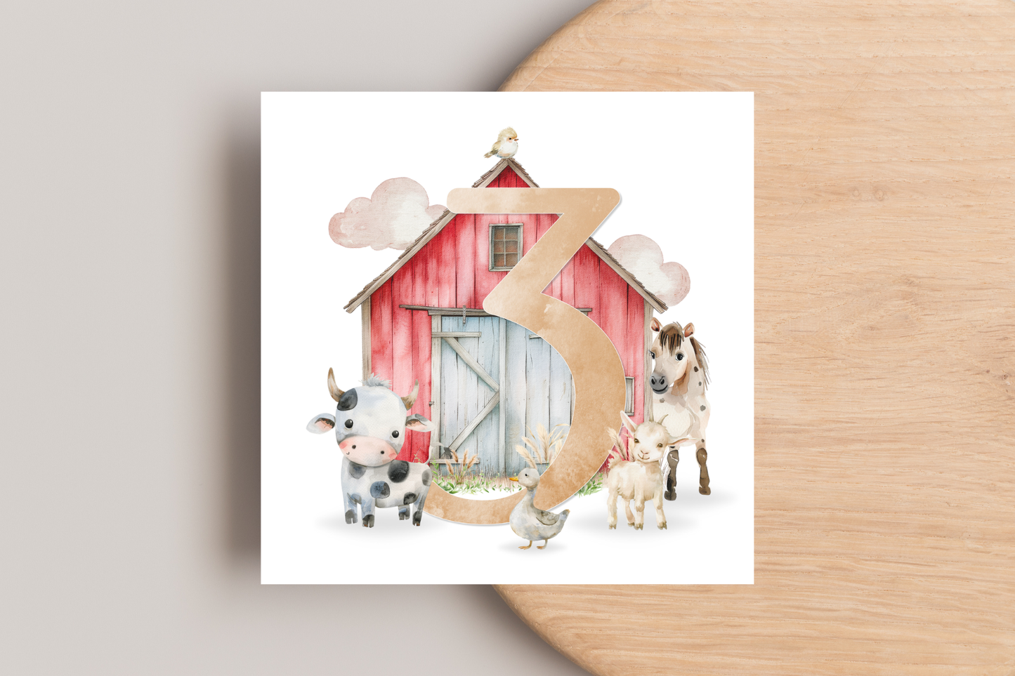 Farm Barn Birthday Card