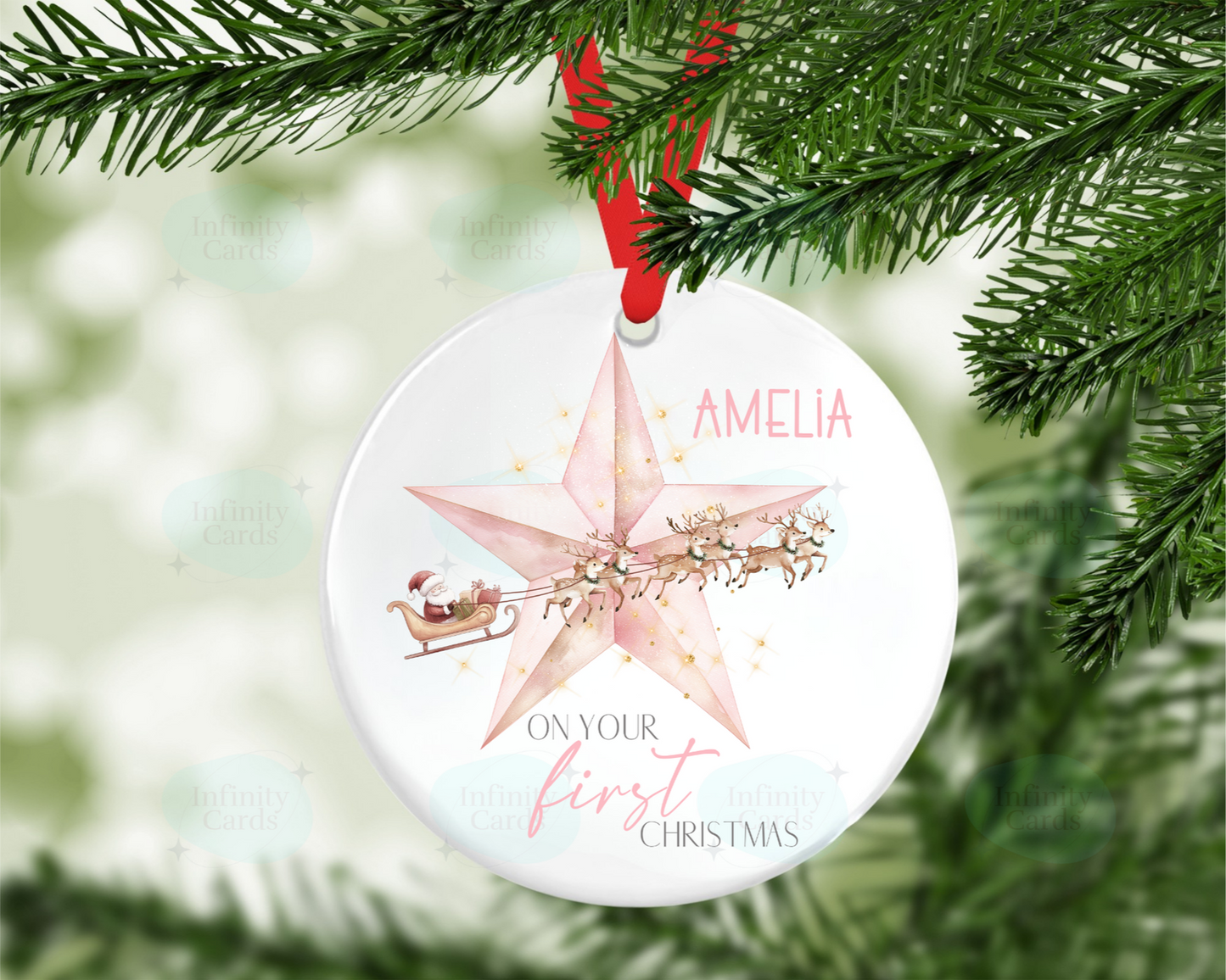 Personalised Star On Your First Christmas Tree Decoration