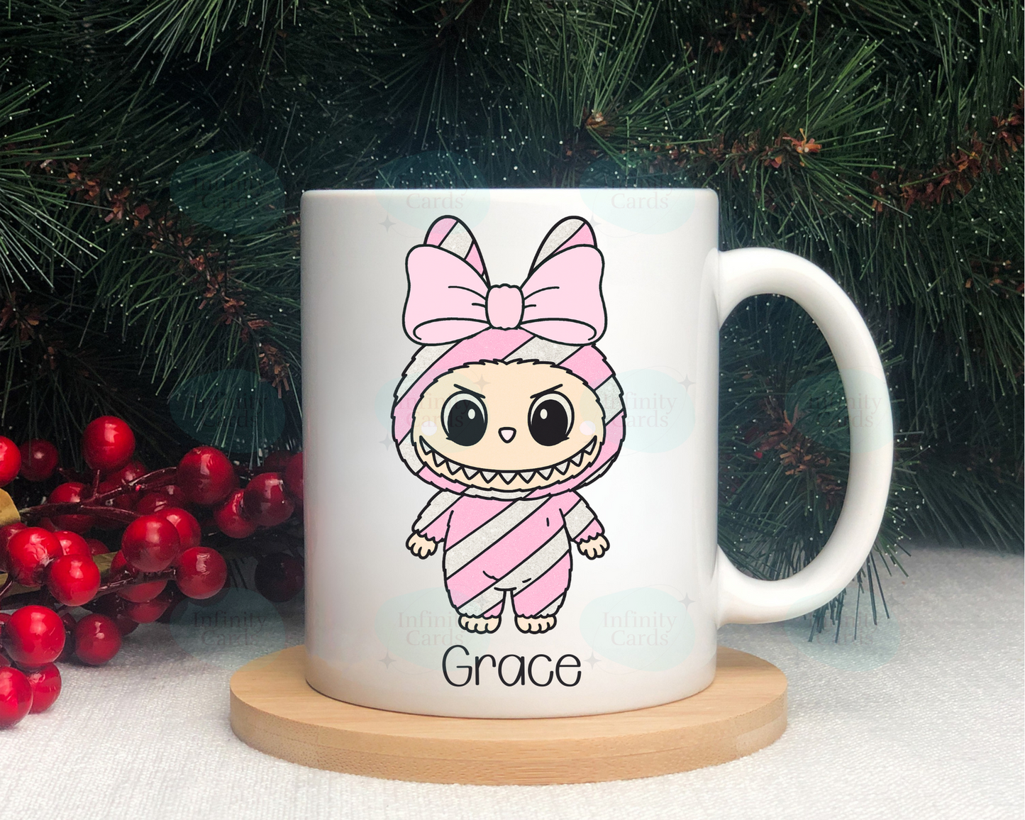 Personalised Labubu Christmas Mug