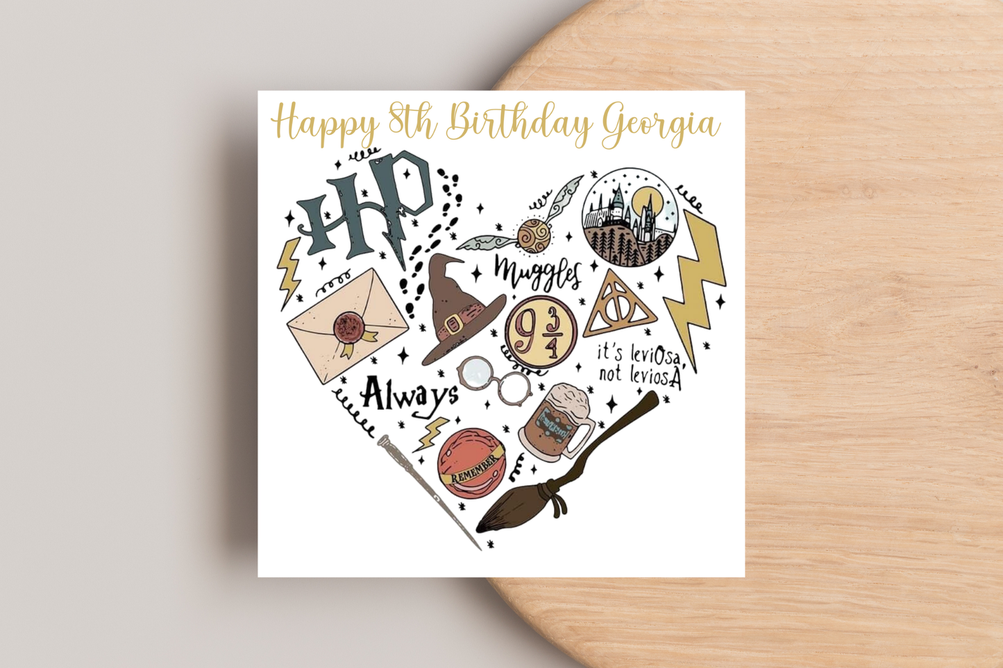 Personalised Harry Potter Birthday Card