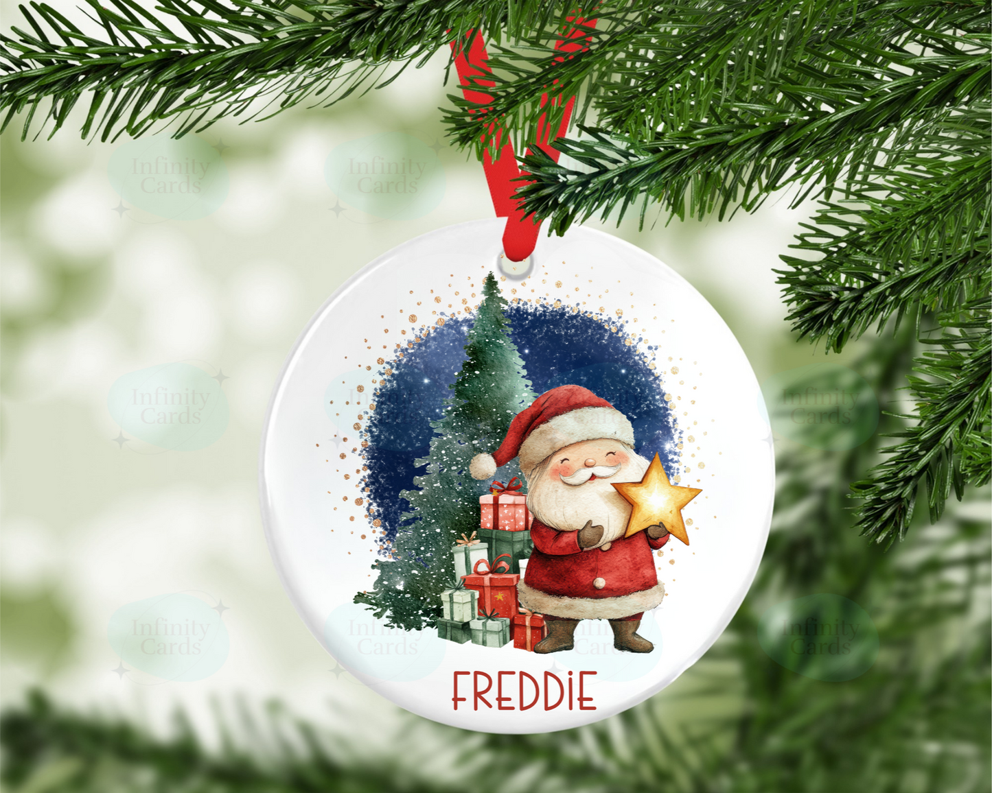 Personalised Santa Christmas Tree Decoration