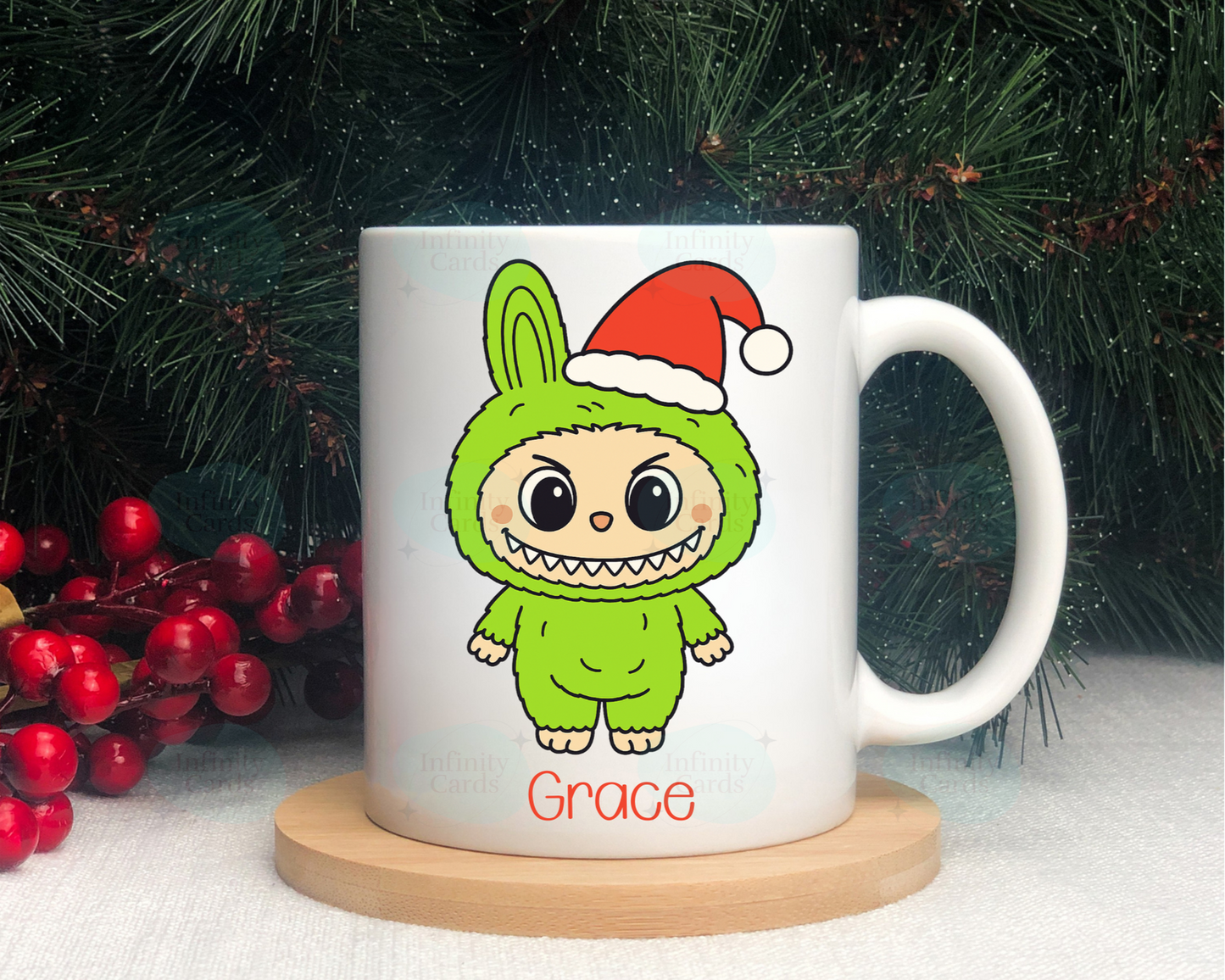 Personalised Labubu Christmas Mug