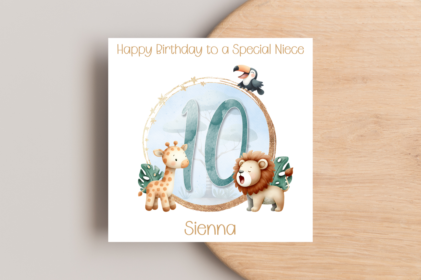 Personalised Jungle Birthday Card
