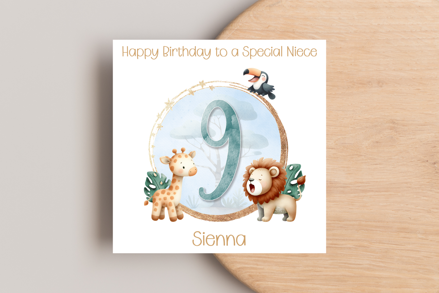 Personalised Jungle Birthday Card