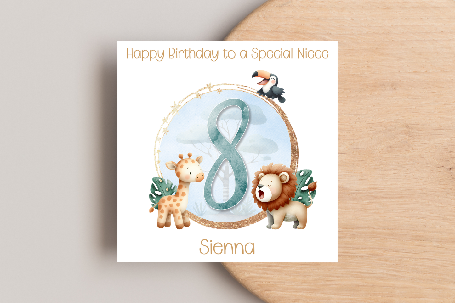 Personalised Jungle Birthday Card