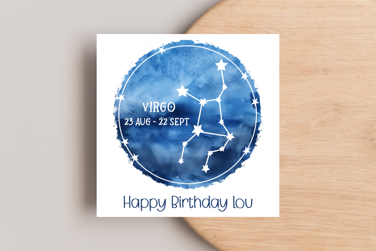 Personalised Star Sign Birthday Card