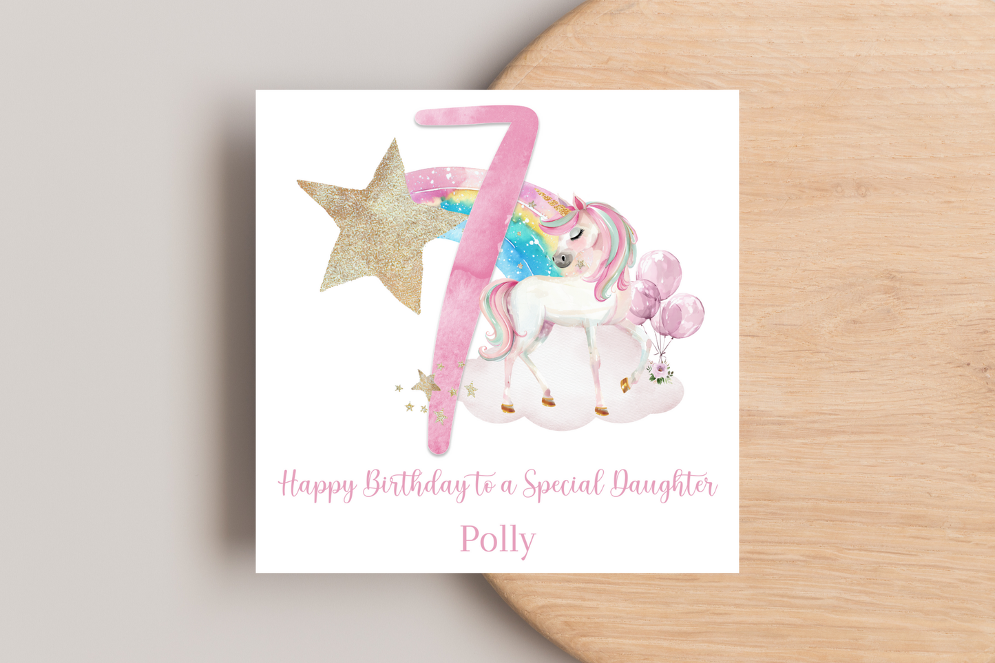 Personalised Magical Unicorn Birthday Card