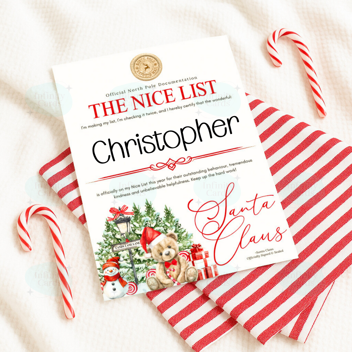 Personalised Nice List From Santa