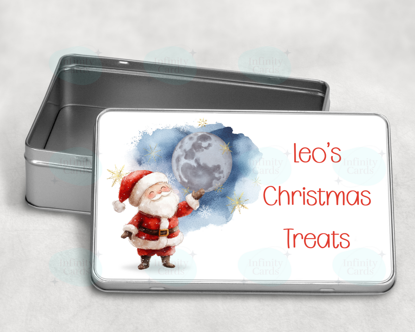 Personalised Santa Christmas Treat Tin