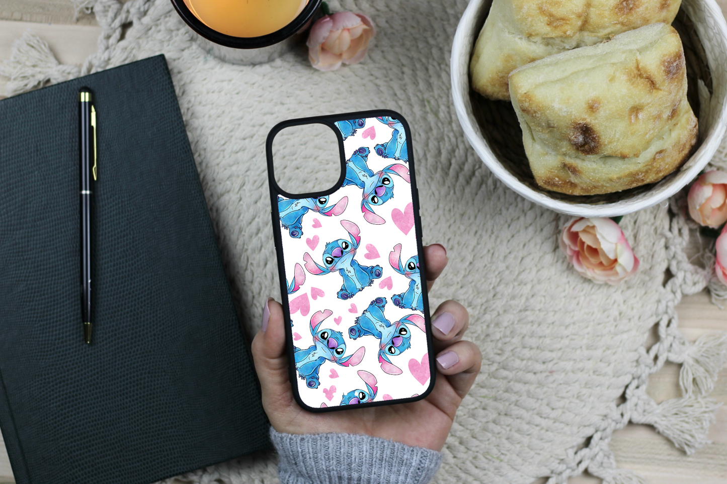 Stitch Pink and Blue Phone Case