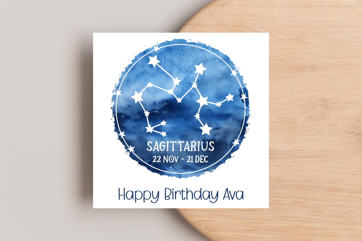 Personalised Star Sign Birthday Card