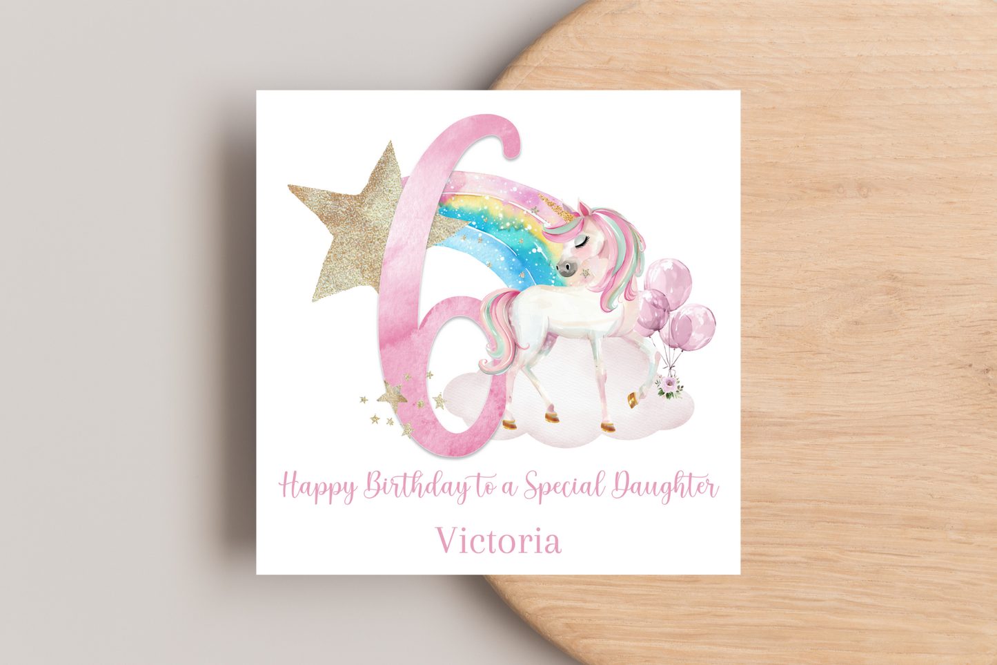 Personalised Magical Unicorn Birthday Card