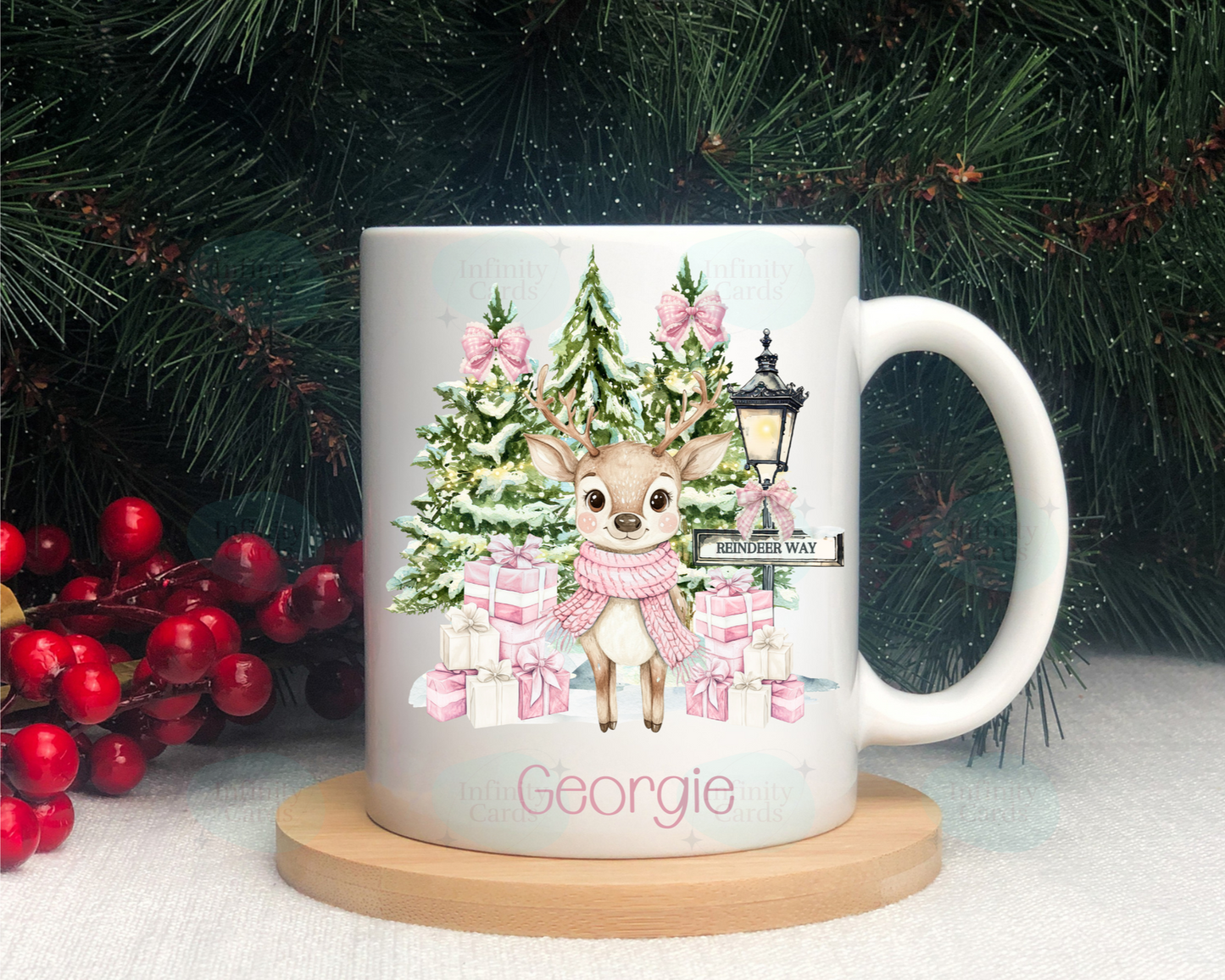 Personalised Reindeer Mug