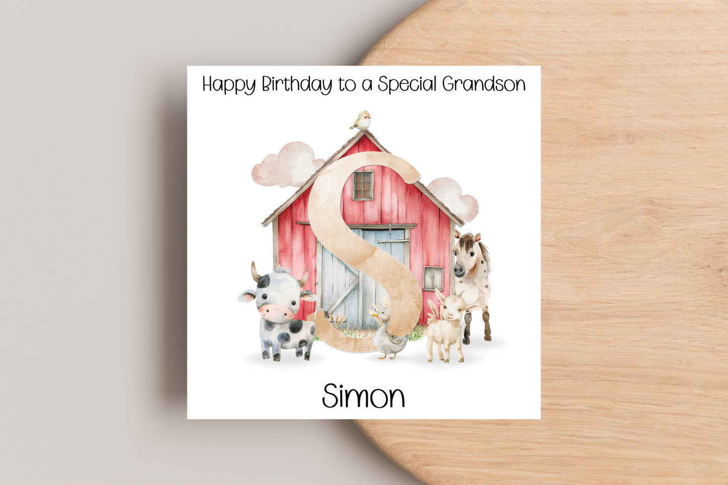 Personalised Farm Birthday Card