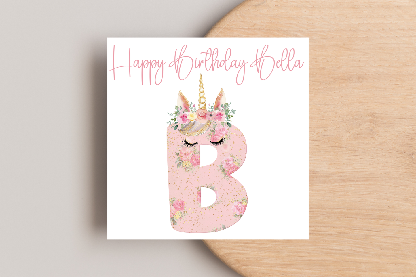 Personalised Unicorn Birthday Card