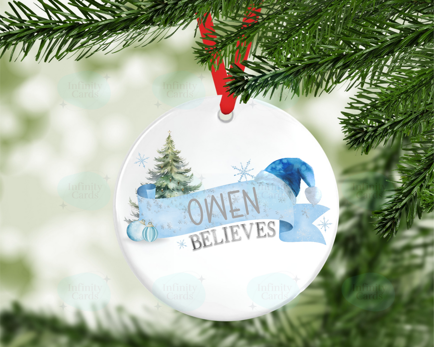 Personalised Believes Tree Decoration